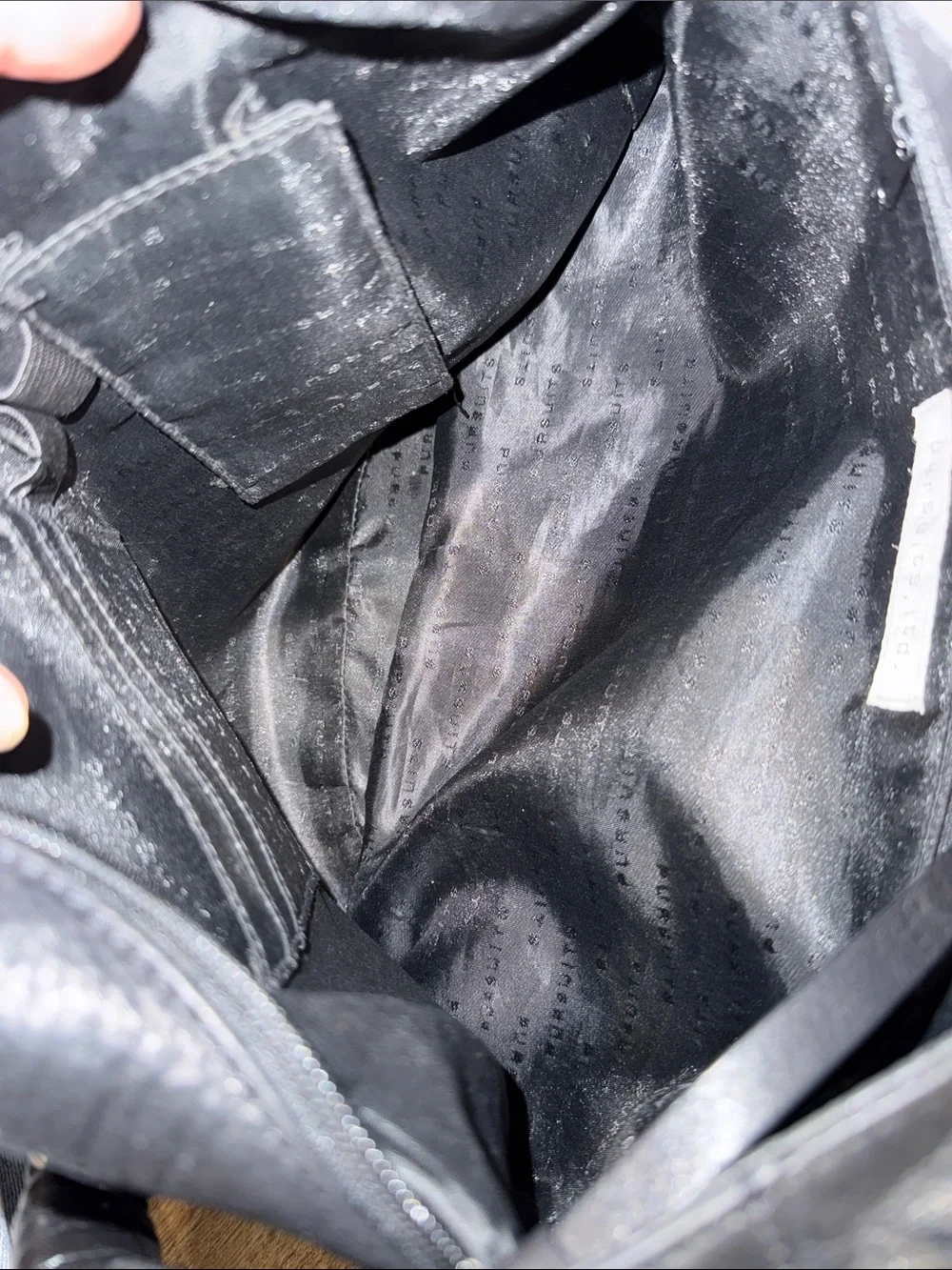 Pursuits LTD Black Leather Hobo Shoulder Bag  Purse
